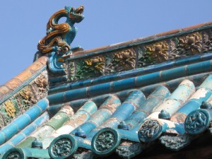 temple roofline in China 2009 July